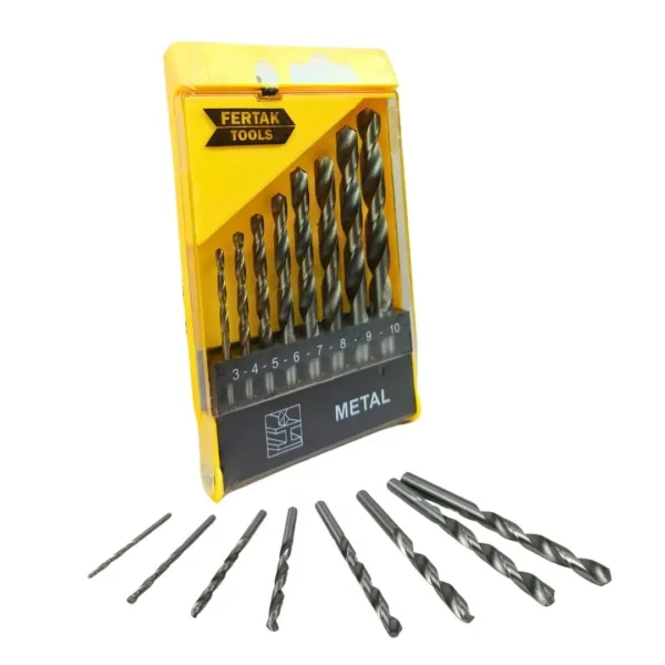 BROCA METAL JOGO COM 8 PECAS FERTAK