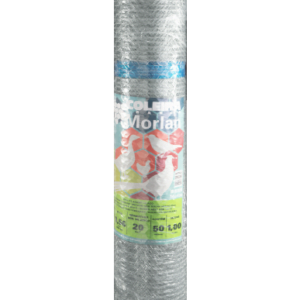 Tela metálica hexagonal, malha 1", 24 BWG x 1,0 m, com 50 m, pinteiro, MORLAN