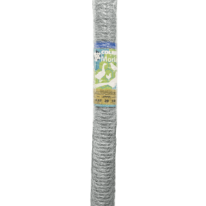 Tela metálica hexagonal, coleira branca, malha 2", 23 BWG x 1,8 m, com 50 m, galinheiro, MORLAN